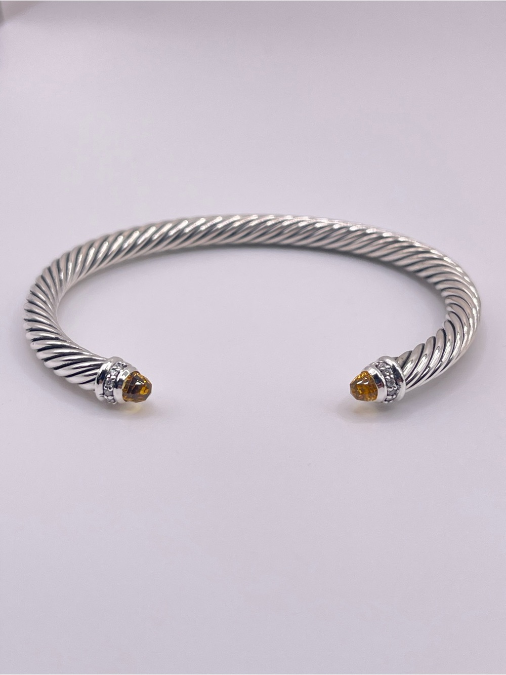 David Yurman Cable Classics 5mm Bracelet with Citrine and Diamonds